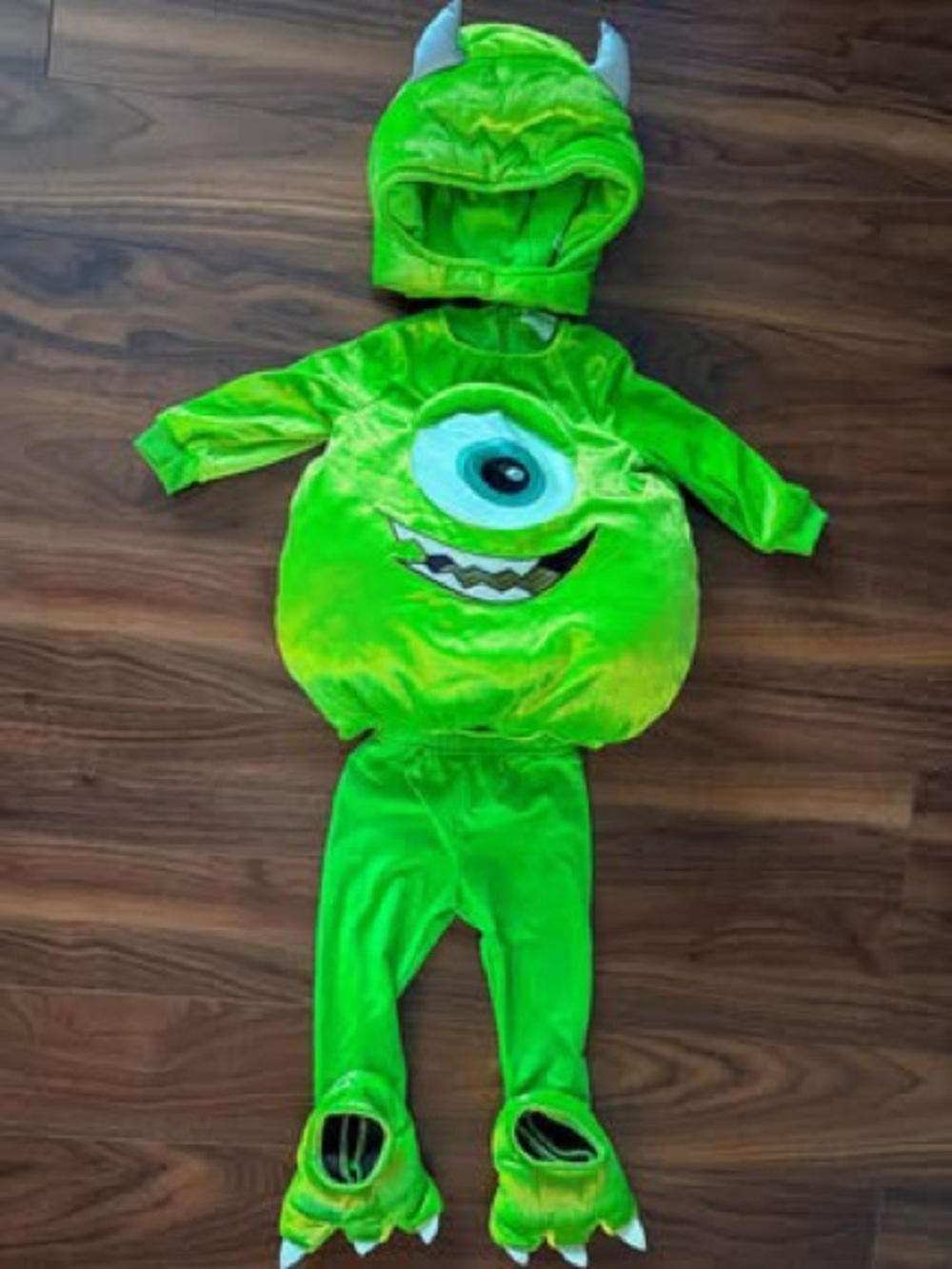 Monster Inc- Mike Eyed Monster Kids Costume - Hooded Plush Outfit